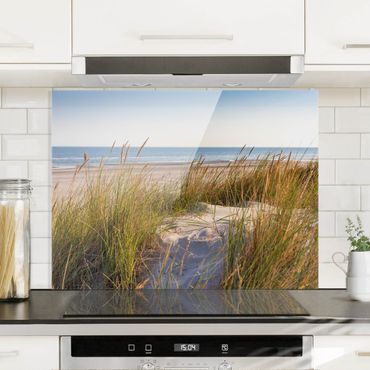Panel szklany do kuchni - Wydma nad morzem