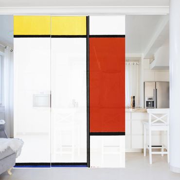 Zasłony panelowe zestaw - Piet Mondrian - Kompozycja I