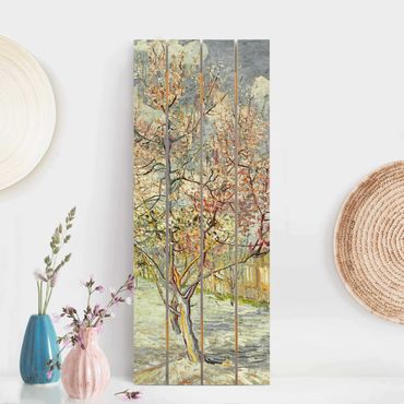 Obraz z drewna - Vincent van Gogh - Kwitnące drzewa brzoskwiniowe