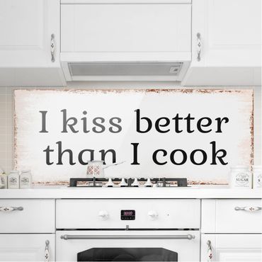 Panel szklany do kuchni - I Kiss Better II