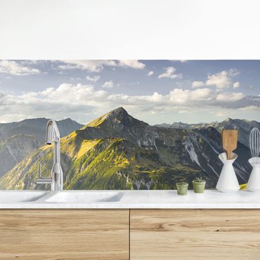 Panel ścienny do kuchni - Góry i dolina w Alpach Lechtalskich w Tyrolu