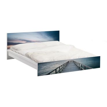 Okleina meblowa IKEA - Malm łóżko 160x200cm - Promenada nad mostem