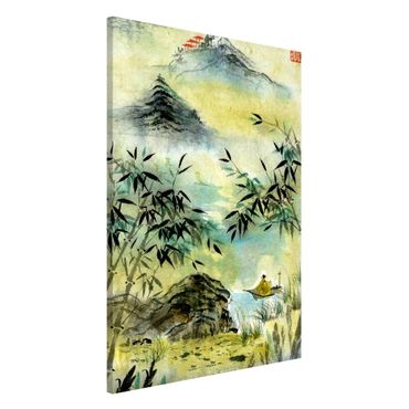 Tablica magnetyczna - Japoński rysunek akwarelą Las bambusowy