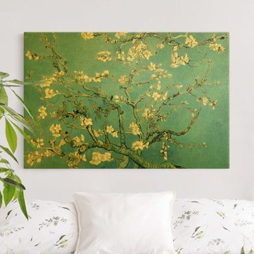 Złoty obraz na płótnie - Vincent van Gogh - Kwiat migdałowca