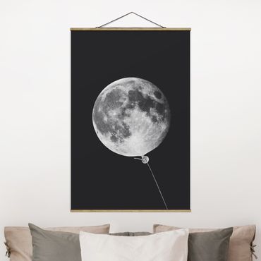 Plakat z wieszakiem - Balon z księżycem