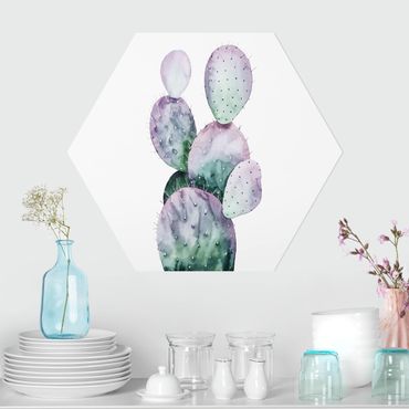 Obraz heksagonalny z Forex - Kaktus w purpurze II