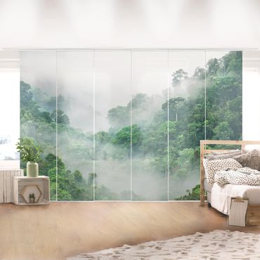 Zasłony panelowe zestaw - Dżungla we mgle