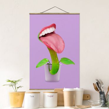 Plakat z wieszakiem - Roślina mięsożerna z ustami