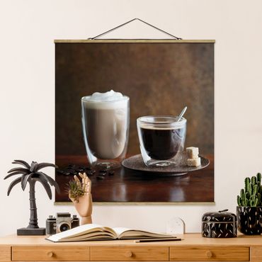 Plakat z wieszakiem - Espresso i latte