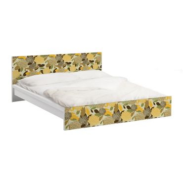 Okleina meblowa IKEA - Malm łóżko 140x200cm - Kwiaty w stylu vintage