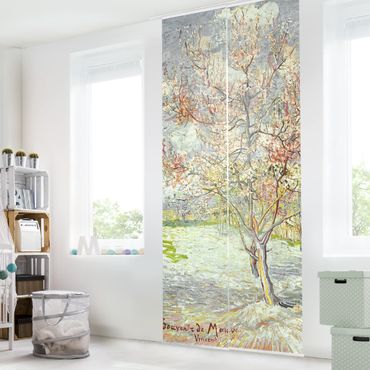 Zasłony panelowe zestaw - Vincent van Gogh - Kwitnące drzewa brzoskwiniowe