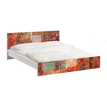 Okleina meblowa IKEA - Malm łóżko 140x200cm - Wzór czcionki