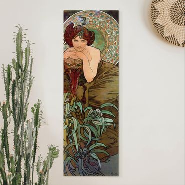 Obraz na płótnie - Alfons Mucha - Kamienie szlachetne - Szmaragd