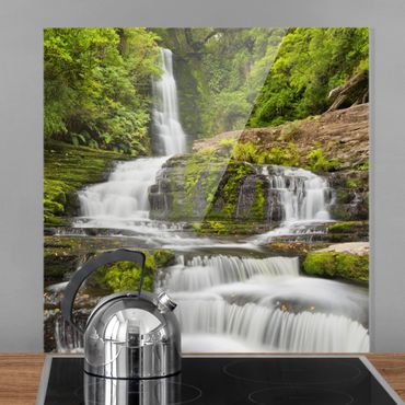 Panel szklany do kuchni - Wodospad Upper McLean w Nowej Zelandii