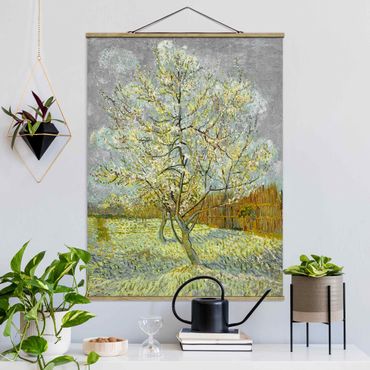 Plakat z wieszakiem - Vincent van Gogh - Różowe drzewo brzoskwiniowe