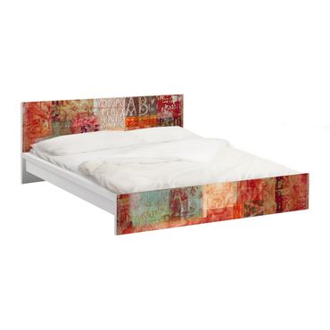 Okleina meblowa IKEA - Malm łóżko 180x200cm - Wzór czcionki