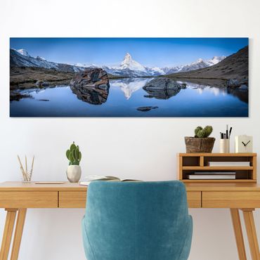 Obraz na płótnie - Jezioro Stelli przed Matterhornem
