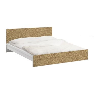 Okleina meblowa IKEA - Malm łóżko 160x200cm - Wzór duchowy Beżowy