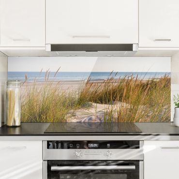Panel szklany do kuchni - Wydma nad morzem