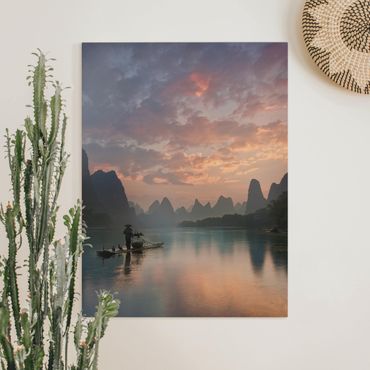 Obraz na płótnie - Wschód słońca nad rzeką Chińską