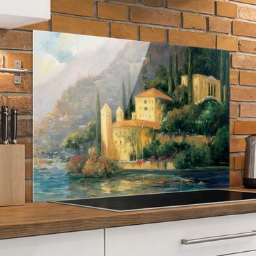 Panel szklany do kuchni - Krajobraz włoski - dom wiejski