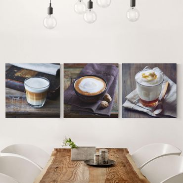 Obraz na płótnie 3-częściowy - Caffè Latte