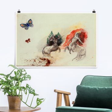 Plakat - Odilon Redon - Bitwa Centaurów