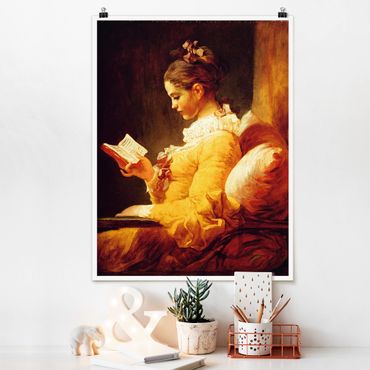 Plakat - Jean Honoré Fragonard - Czytająca dziewczyna