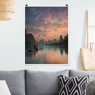 Plakat - Wschód słońca nad rzeką Chińską