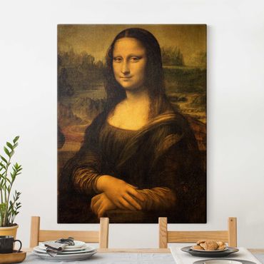 Złoty obraz na płótnie - Leonardo da Vinci - Mona Lisa