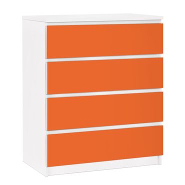 Okleina meblowa IKEA - Malm komoda, 4 szuflady - Kolor pomarańczowy