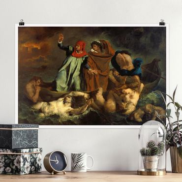 Plakat - Eugène Delacroix - Dante i Wergiliusz w piekle