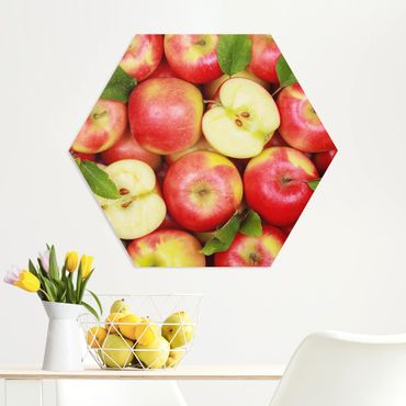 Obraz heksagonalny z Forex - soczyste jabłka