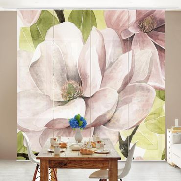 Zasłony panelowe zestaw - Magnolia róż I