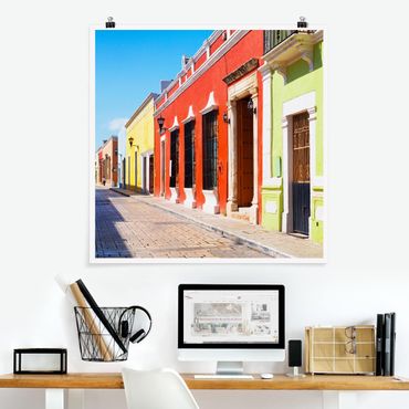 Plakat - Kolorowe fronty domów