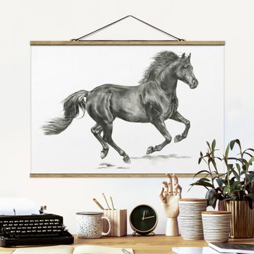 Plakat z wieszakiem - Studium dzikiego konia - ogier
