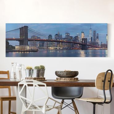 Obraz na płótnie - Most Brooklyński Manhattan Nowy Jork