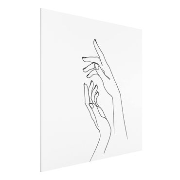Obraz Forex - Line Art Ręce plastyka