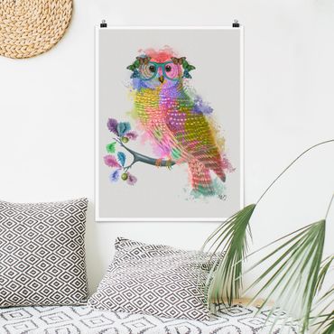 Plakat - Rainbow Splash Owl