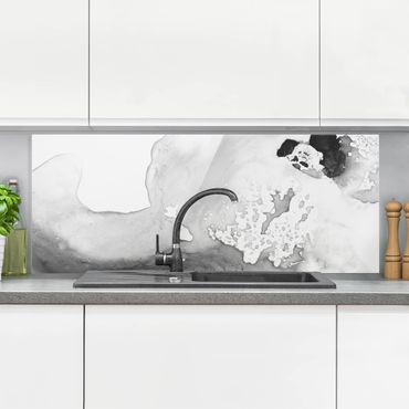 Panel szklany do kuchni - Dym i woda II
