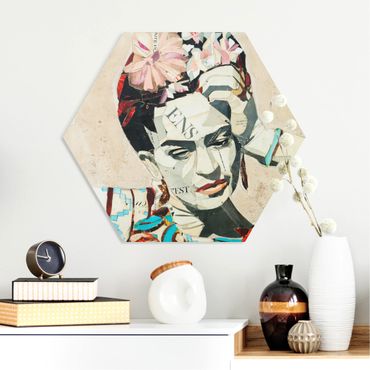 Obraz heksagonalny z Forex - Frida Kahlo - Kolaż Nr 1