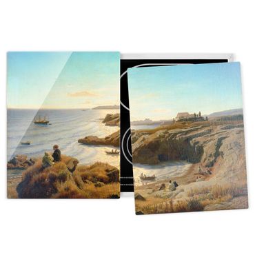 Szklana płyta ochronna na kuchenkę 2-częściowa - Andreas Achenbach - Wybrzeże w pobliżu Syrakuz