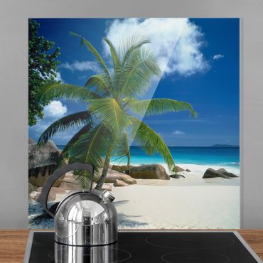 Panel szklany do kuchni - Dream Beach Seychelles