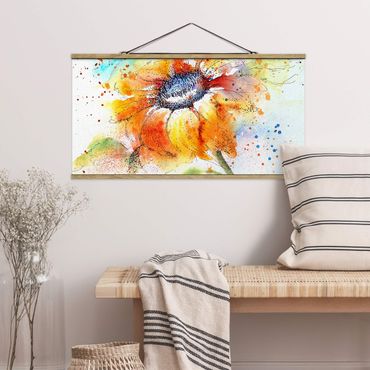 Plakat z wieszakiem - Malowany słonecznik