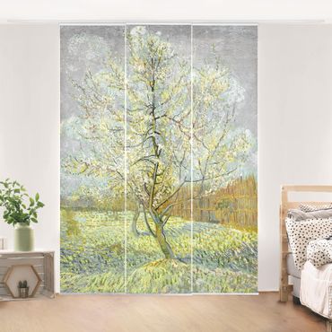Zasłony panelowe zestaw - Vincent van Gogh - Różowe drzewo brzoskwiniowe