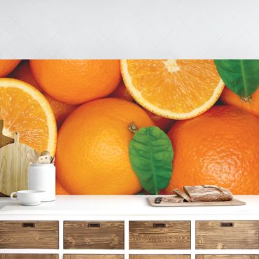 Panel ścienny do kuchni - soczyste pomarańcze