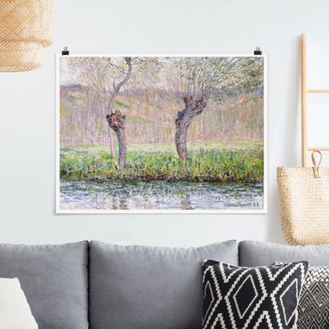 Plakat - Claude Monet - Drzewa wierzbowe na wiosnę