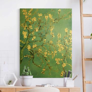 Złoty obraz na płótnie - Vincent van Gogh - Kwiat migdałowca