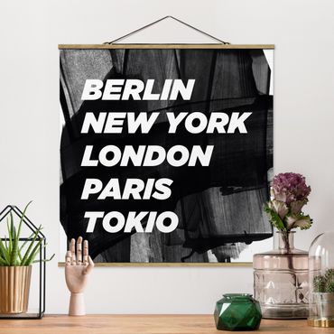 Plakat z wieszakiem - Berlin Nowy Jork Londyn