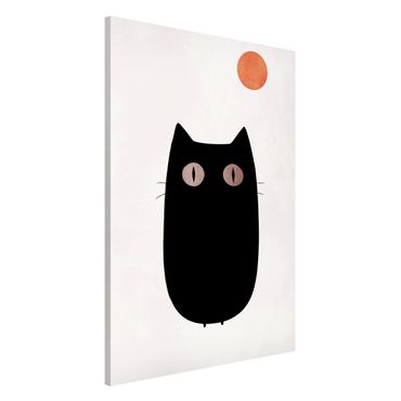 Tablica magnetyczna - Ilustracja czarnego kota